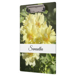 Gelbe Botanische Blumen Klemmbrett