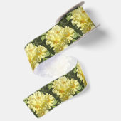 Gelbe Botanische Blumen Satinband (Rückseite)