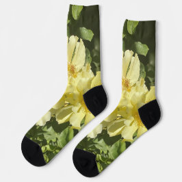 Gelbe Botanische Blumen Socken