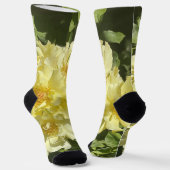 Gelbe Botanische Blumen Socken (Gewinkelt)