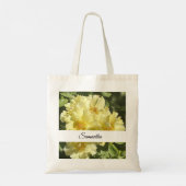 Gelbe Botanische Blumen Tragetasche (Rückseite)