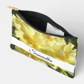 Gelbe Botanische Blumen Zubehörtasche (Offen)