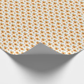 Gelbe botanische Sonnenblumen-Grünfläche Geschenkpapier (Ecke)