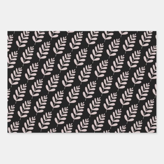 Gelbe botanische Umschlagpapier Geschenkpapier Set (Vorderseite 3)