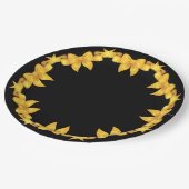 Gelbe Bow-Papierplatte Pappteller (Schrägansicht)