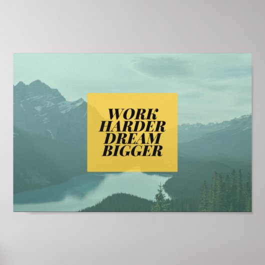 Gelbe Box Motivierend Poster (Vorne)