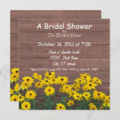 Gelbe Braun-Dusche Einladung (Vorne/Hinten)