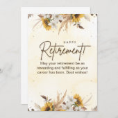 Gelbe braune Blumenzellenverfallkarte (Vorne/Hinten)