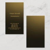 Gelbe braune Goldtöne Moderne Visitenkarte (Vorne/Hinten)