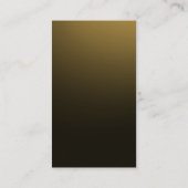 Gelbe braune Goldtöne Moderne Visitenkarte (Rückseite)