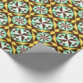 Gelbe, braune und blaue Zementfliesen aus Barcelon Geschenkpapier (Ecke)