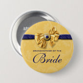 Gelbe Brautpartyhochzeit der Marine Button (Vorne & Hinten)