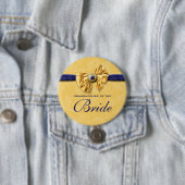 Gelbe Brautpartyhochzeit der Marine Button (Beispiel)