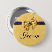 Gelbe Brautpartyhochzeit der Marine Button (Vorne & Hinten)