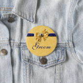 Gelbe Brautpartyhochzeit der Marine Button (Beispiel)