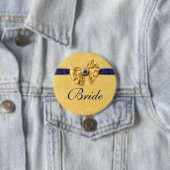 Gelbe Brautpartyhochzeit der Marine Button (Beispiel)
