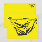 Gelbe Briefkarte Postkarte (Vorne/Hinten)