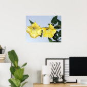Gelbe Brugmansie - Engels Trumpet-Blume Poster (Heimbüro)