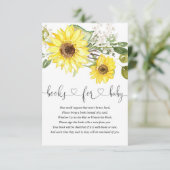 Gelbe Bücher für Babys mit Blumengrün Begleitkarte (Stehend Vorderseite)