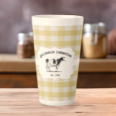 Gelbe Buffalo Karierte Landkühe Latte Tasse