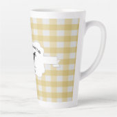Gelbe Buffalo Karierte Landkühe Latte Tasse (Rechts)