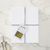 Gelbe Buffalo Karierte Wildtier-Geschenktafeln Geschenkanhänger (Mit Garn)