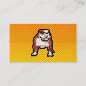 Gelbe Bulldogge Visitenkarte (Rückseite)