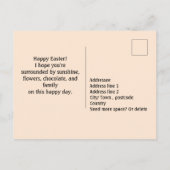 Gelbe 🐰 Bunnies mit Folklore-Touch - Benutzerdefi Postkarte (Rückseite)
