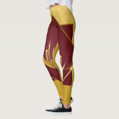 Gelbe Burgunder-Leggings Leggings (Links)