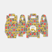 Gelbe Bushaltestelle der Schule Unterschreiben von Geschenkschachtel (Ungefaltet)