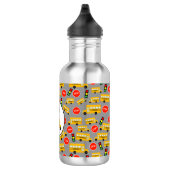 Gelbe Bushaltestelle für Busse, die Ampeln signier Edelstahlflasche (Rechts)