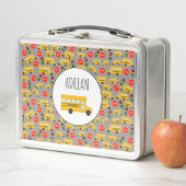 Gelbe Bushaltestelle für Busse, die Ampeln signier Metall Brotdose (Beispiel)