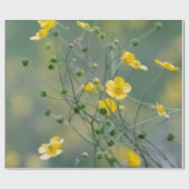 Gelbe Butterblume-Blumen Geschenkpapier (Flach)