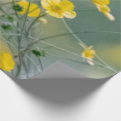 Gelbe Butterblume-Blumen Geschenkpapier (Ecke)