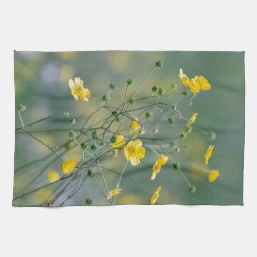 Gelbe Butterblumeen Geschirrtuch (Horizontal)