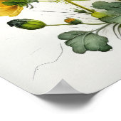 Gelbe Buttercups Blume Art Print Poster (Ecke)