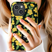 Gelbe Buttercups Blume Mit Monogramm Case-Mate iPhone Hülle