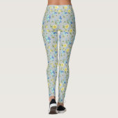 Gelbe Buttercups und blaue Iris Leggings (Rückseite)