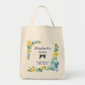 Gelbe Buttercups und Blue Iris Tote Bag Tragetasche (Vorne)