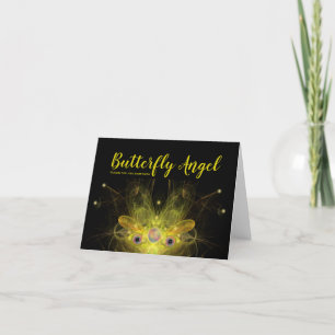 Gelbe ButterflyAngel Süsse-Gruß-Anmerkungs-Karte Karte