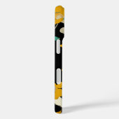 GELBE CAMELLIAS, WEISSE GRÜNE BLÄTTER, SCHWARZ Case-Mate iPhone HÜLLE (Rückseite / Rechts)