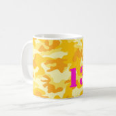 Gelbe Camouflage Hot Pink 13.1 Halbmarathon Lauf S Kaffeetasse (Vorderseite Links)