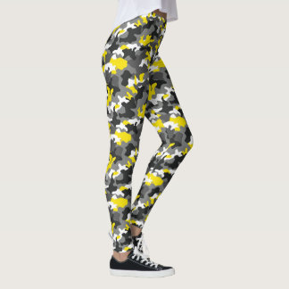 Gelbe Camouflage-Leggings Leggings