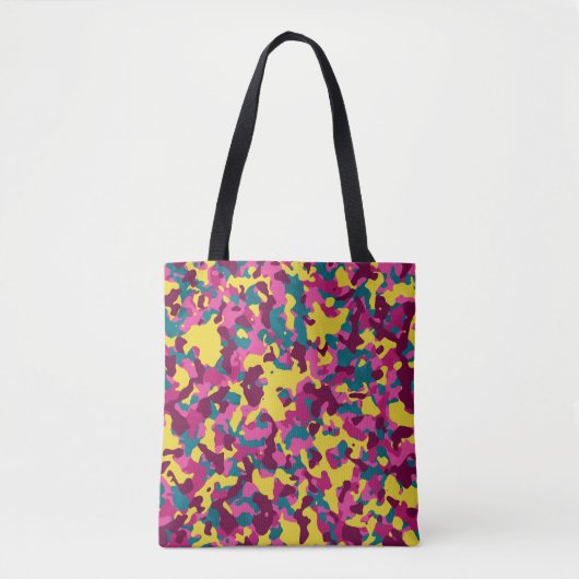 GELBE CAMOUFLAGE PATTER TOTE BAG TASCHE (Vorderseite)