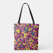 GELBE CAMOUFLAGE PATTER TOTE BAG TASCHE (Rückseite)