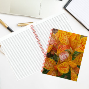 Gelbe Canna-Lilie mit roten Tupfen Floral Notizblock