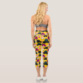 Gelbe Cartoon Capri Leggings (Rückseite)