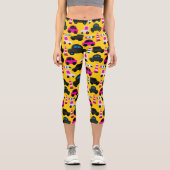 Gelbe Cartoon Capri Leggings (Vorderseite)