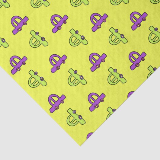 Gelbe Cartoon Seidenpapier (Detail)