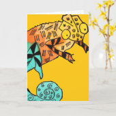 Gelbe Chamäleontinten-Kindergeburtstagkarte Karte (Gelbe Blume)